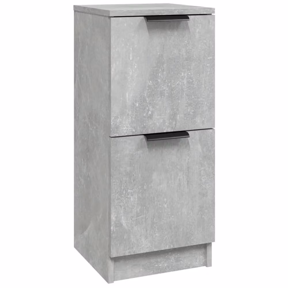 Berkfield Home Concrete Grey Sideboard in Engineered Wood, W/D/H: 30 x 30 x 70 cm – 2