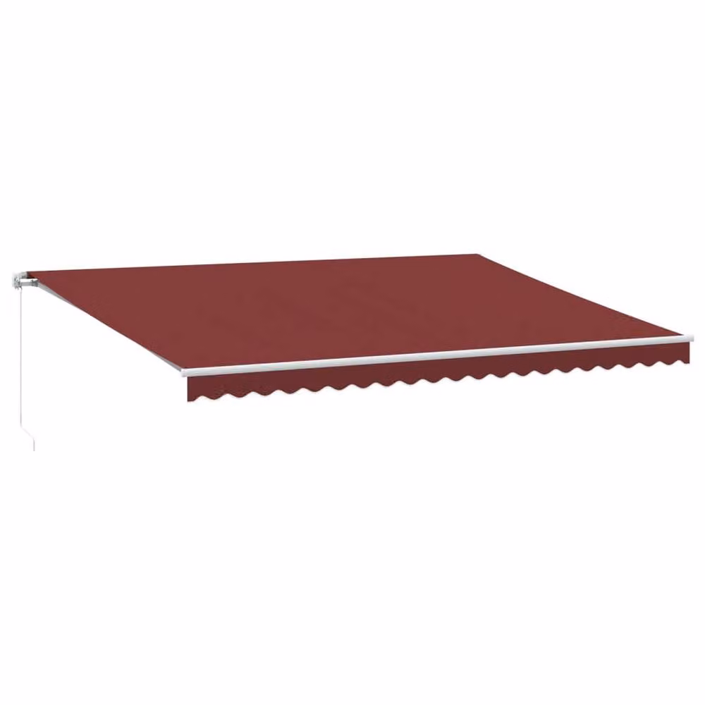 Berkfield Home Manual Retractable Awning with LED in Red, W: 500 cm, D: 300 cm – 2