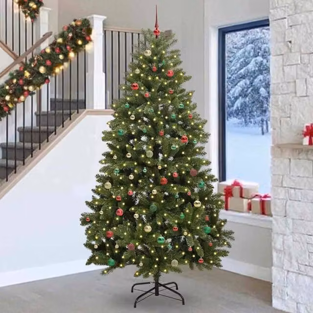 Berkfield Home Artificial Green Christmas Tree with Stand, Height: 270 cm
