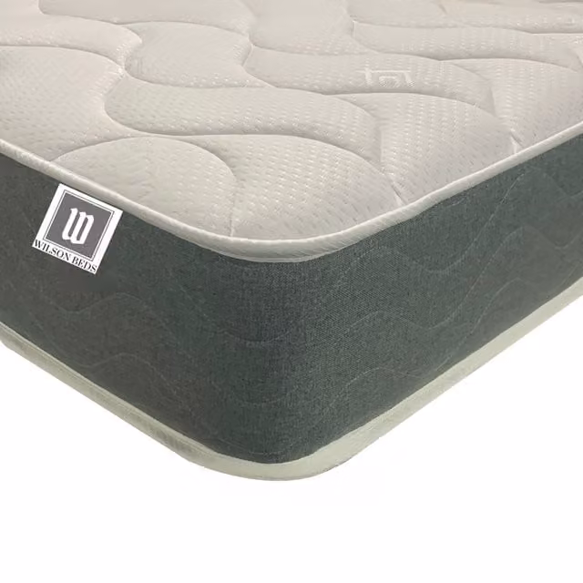 Wilson Beds Limited Hybrid Memory Foam and Spring Quilted Mattress, Grey and White, W/D/H: 180 x 200 x 20 cm