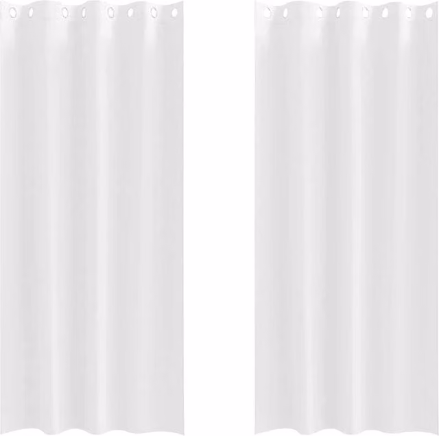 Berkfield Home Blackout Eyelet Curtains, 2 Pack, White, W: 140 cm, H: 260 cm, Polyester