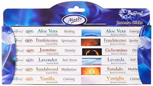 KDMD Stamford Moods in White Incense Gift Set with Multicolour Sticks