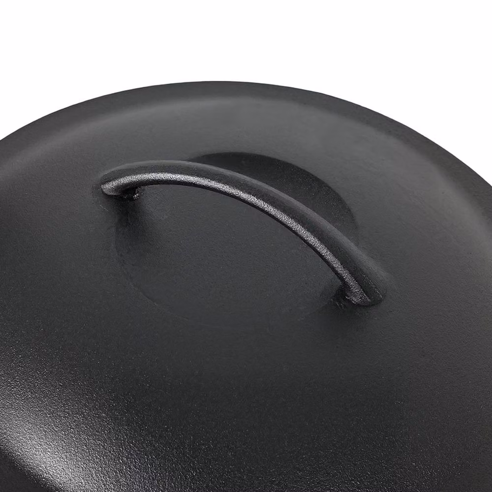 Toque Black Cast Iron Dutch Oven Casserole Dish with Lid – 7