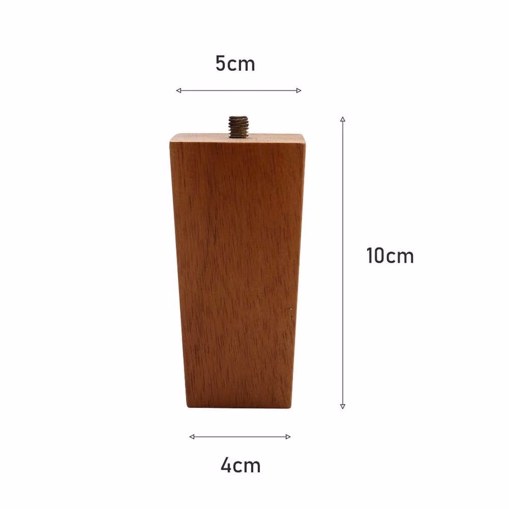 FLAVORA 4 Pack Tapered Square Oak Replacement Furniture Legs in Brown, H: 52 cm – 2