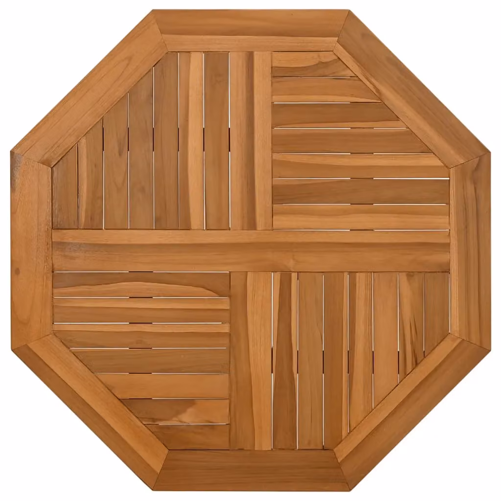 Berkfield Home Octagonal Solid Wood Teak Table Top, Brown, W: 60 cm, D: 60 cm, H: 2.5 cm – 2