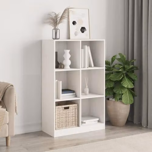 vidaXL White Solid Wood Pine Bookcase W/D/H: 70 x 33 x 110 cm – 2