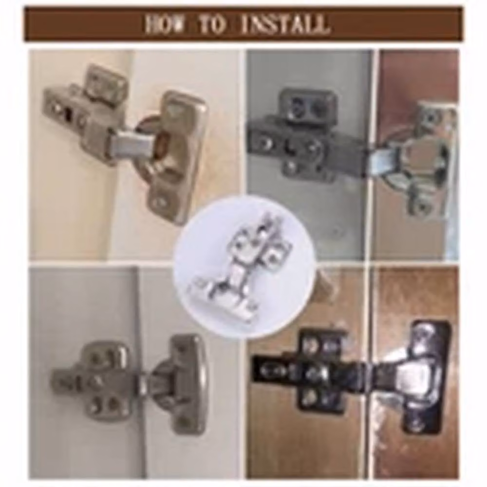 EONLION 20-Piece Silver 35mm Full Overlay Soft Close Concealed Cup Kitchen Cabinet Door Hinges – 2