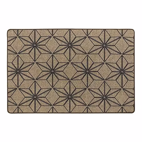 JVL Elegance Stars Door Mat, Beige, W: 50 cm, D: 75 cm – 3