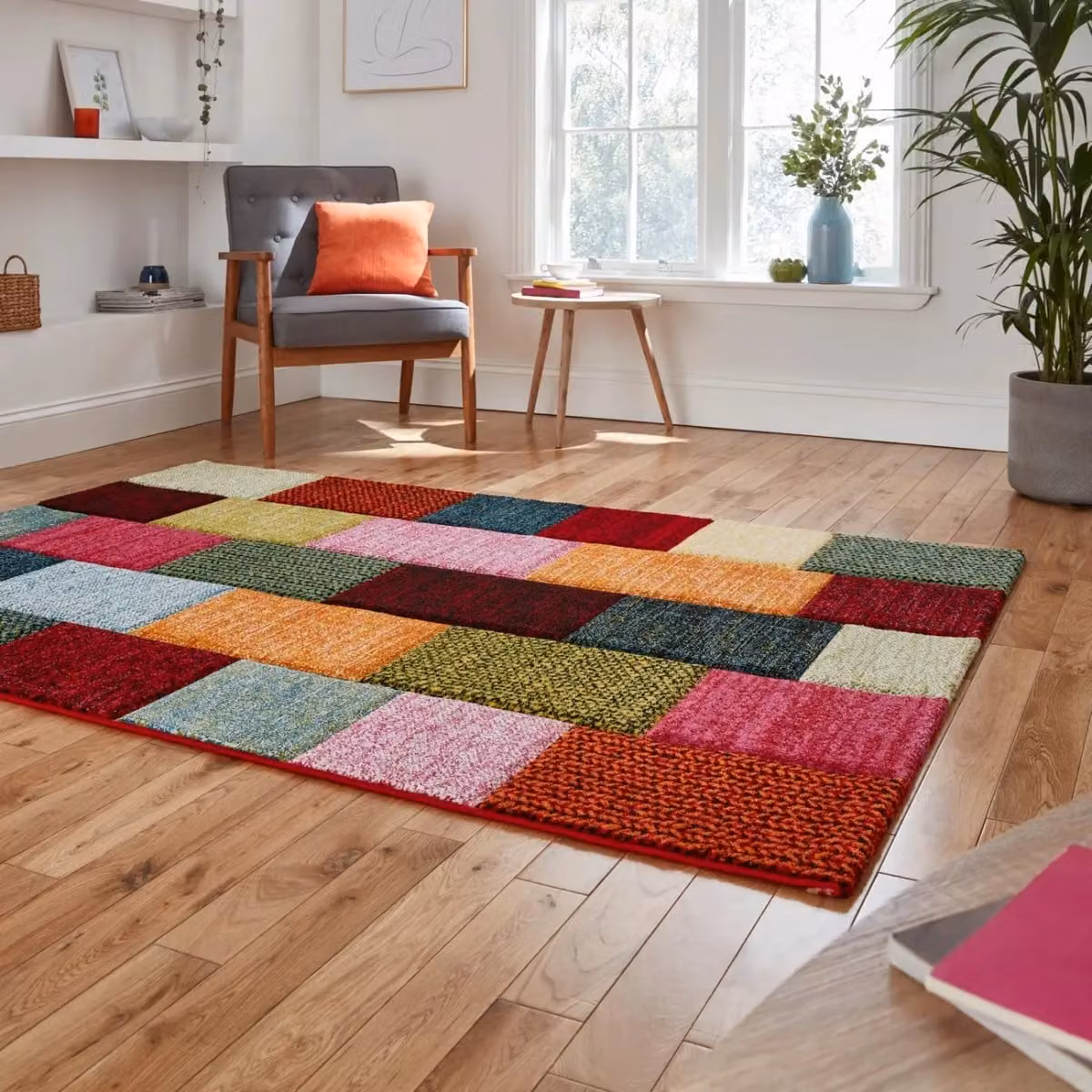 The Rug Shop UK Hand Tufted Modern Geometric Multicolour Area Rug, W: 200 cm, D: 290 cm – 2
