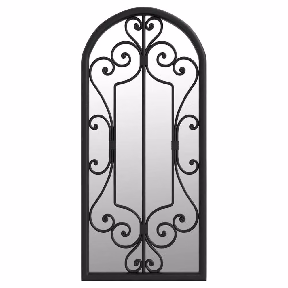 Berkfield Home Rectangular Wall Mirror in Black, W: 100 cm, H: 45 cm – 3