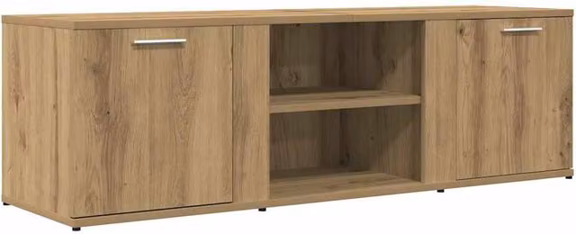 Berkfield Home Artisan Oak TV Cabinet in Brown, W/D/H: 120 x 34 x 37 cm – 1