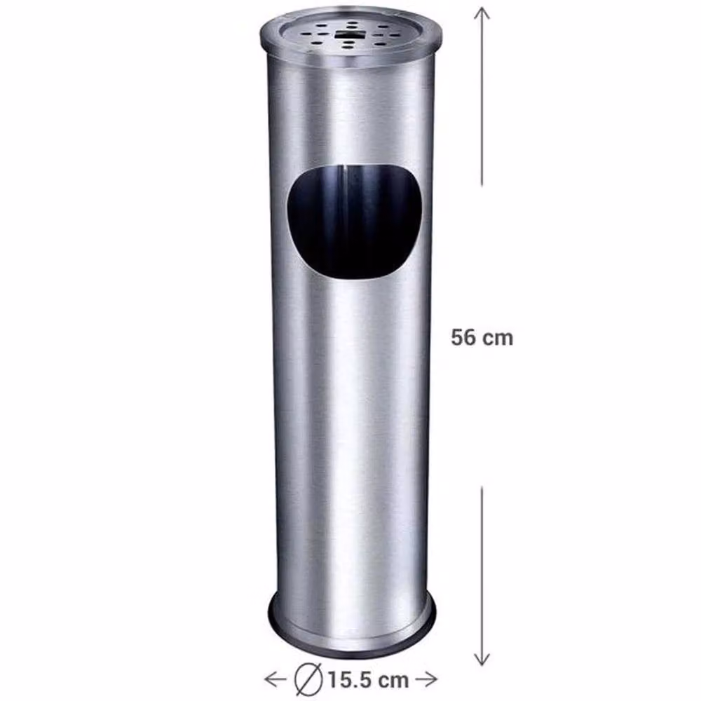 Havendro Free Standing Stainless Steel Outdoor Cigarette Stand Ashtray in Silver – 2