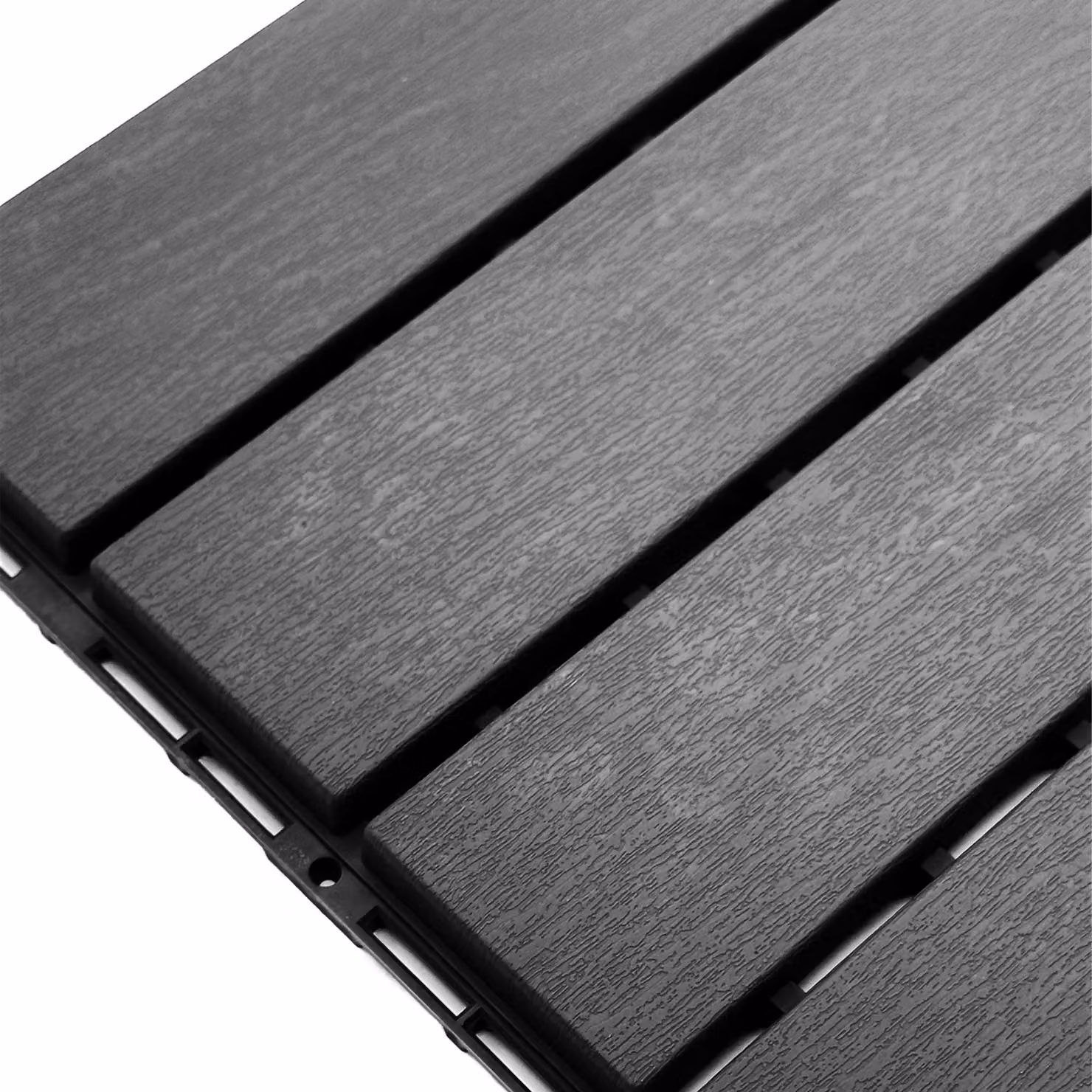 Nicoman Polydeck Interlocking Decking Tiles, Pack of 12, Black, W/D: 30 x 30 cm – 4