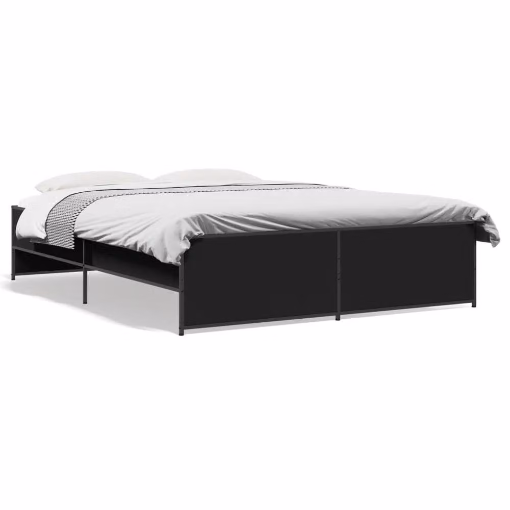 Berkfield Home Durable Bed Frame in Black, W/D/H: 140 x 200 x 40.5 cm – 3