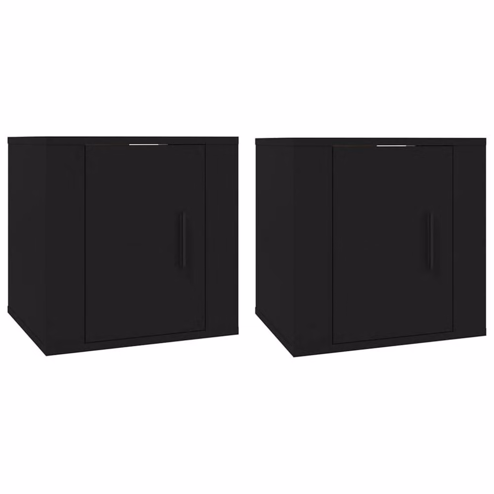 Berkfield Home Set of 2 Wall Mounted TV Cabinets in Black, W/D/H: 40 x 34.5 x 40 cm – 3