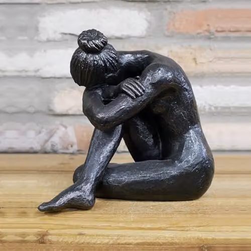 Gifts Direct 2 U Large Sitting Naked Woman Ornament in Black – 2