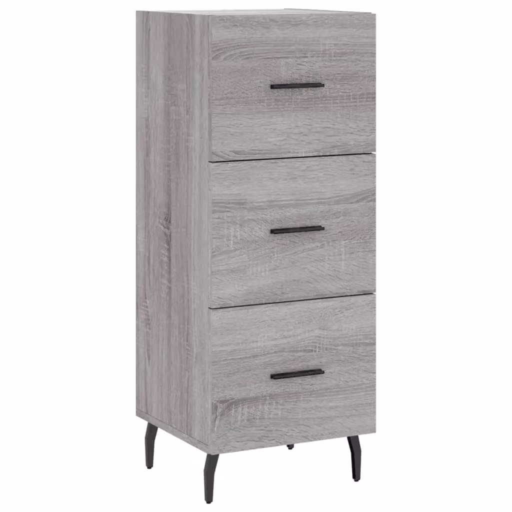 Berkfield Home Grey Sonoma Sideboard, W/D/H: 34.5 x 34 x 90 cm