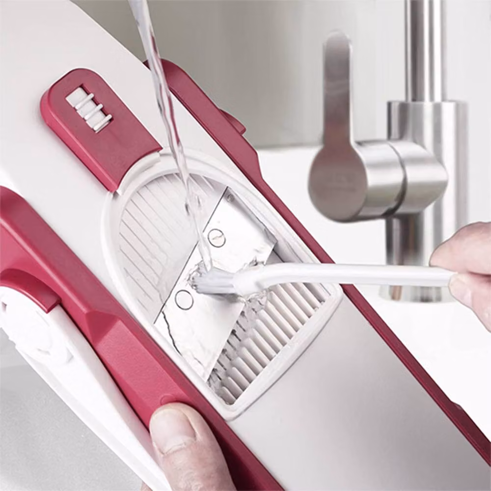 Dragodirect 4 in 1 Adjustable Mandoline Slicer and Vegetable Dicer in Red – 4