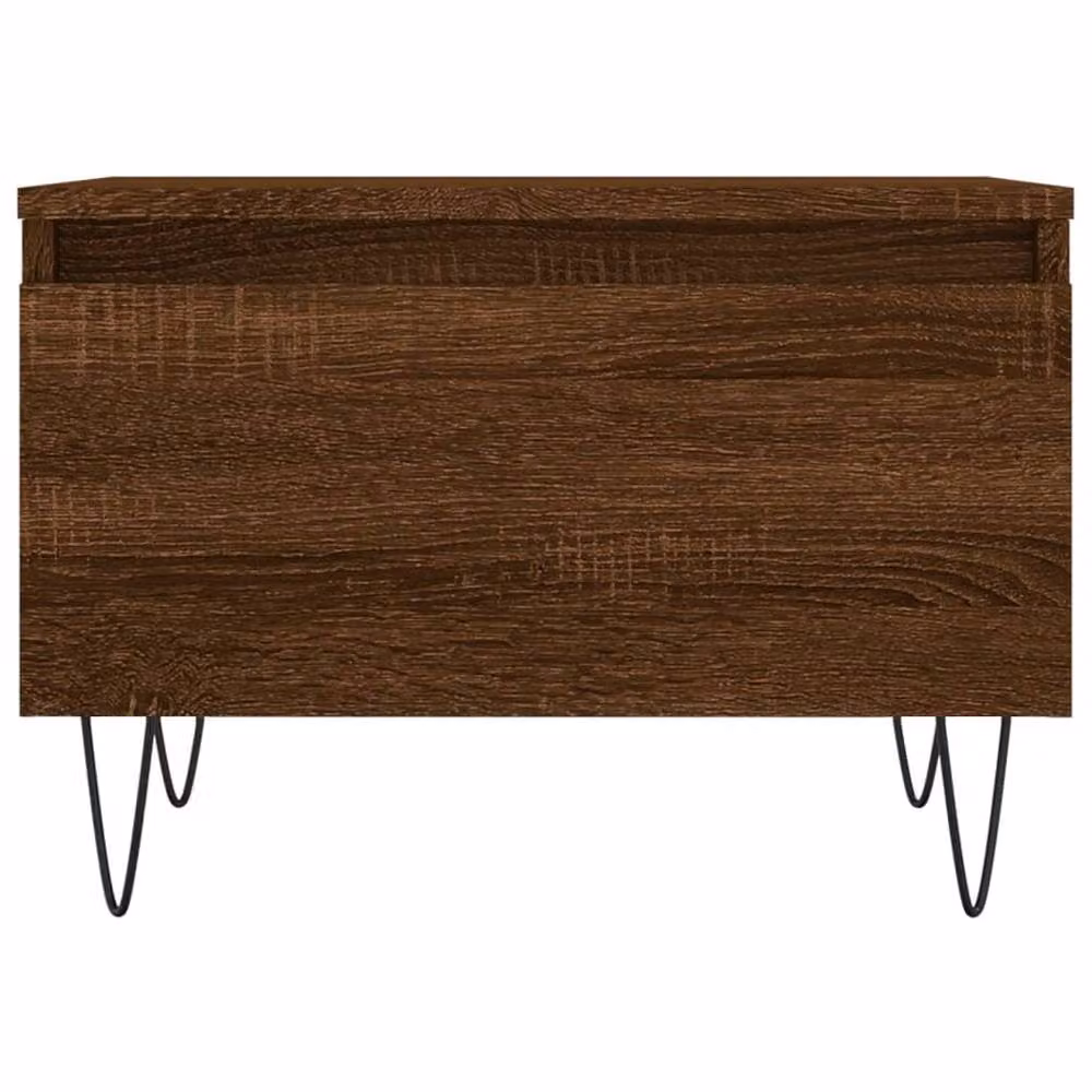 Berkfield Home Modern Nested Coffee Tables, 2 Piece Set, Brown Oak, W/D/H: 50 x 46 x 35 cm – 4