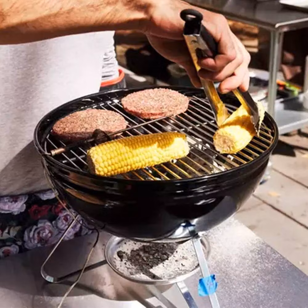 Vida Kansas Black Charcoal Kettle BBQ Grill with Wheels – 5