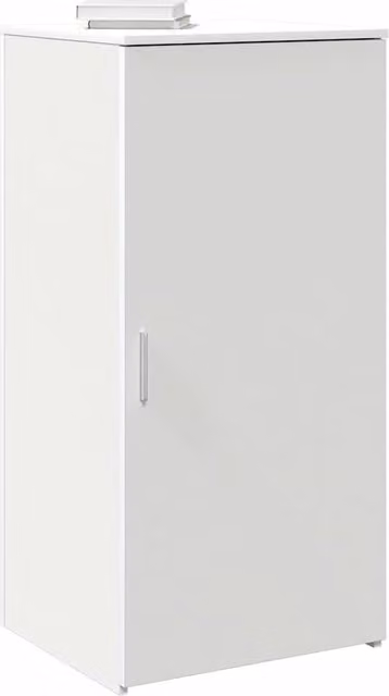 Berkfield Home White Wall Mounted Storage Cabinet with Hinged Doors, W/D/H: 50 x 45 x 103.5 cm