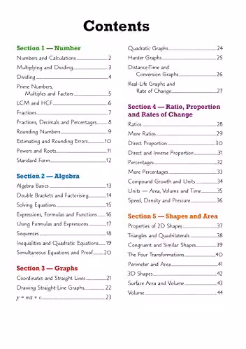 CGP GCSE Maths OCR Knowledge Organiser Foundation Green Paper – 2