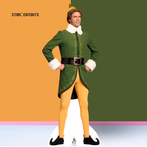 Star Cutouts SC1670 Buddy the Elf Lifesize Cardboard Cutout, Height: 188 cm – 2