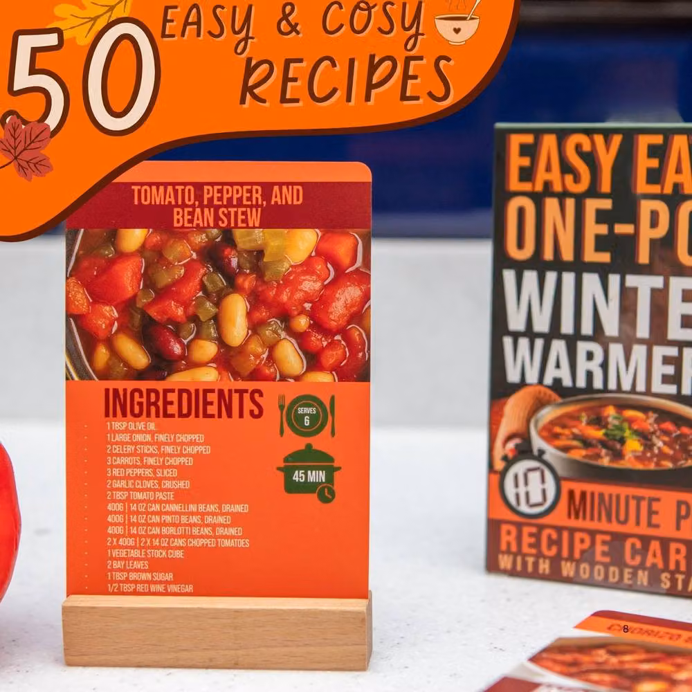 Boxer Gifts Winter Warmer Multicolour Recipe Cards with 10 Minute Prep Quick and Easy Recipes for Beginners – 2