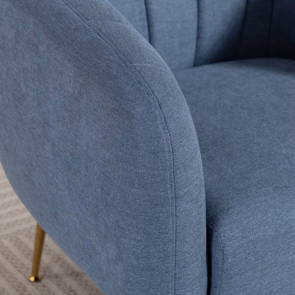 Artemis Home Stanton Accent Chair in Blue Fabric with Solid Wood Frame – 2