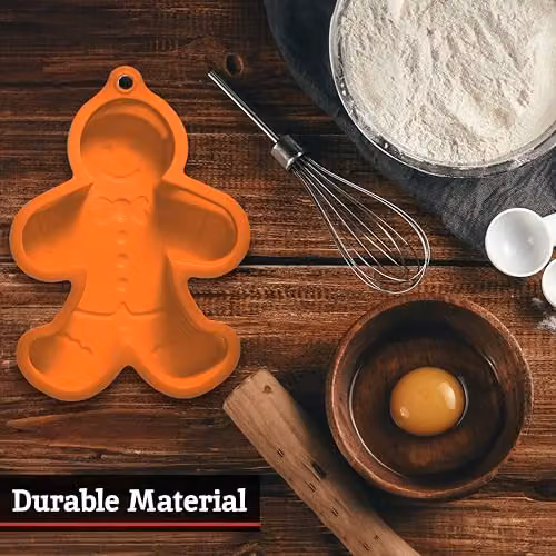 Orsina Gingerbread Man Silicone Cake Mould, Orange – 2