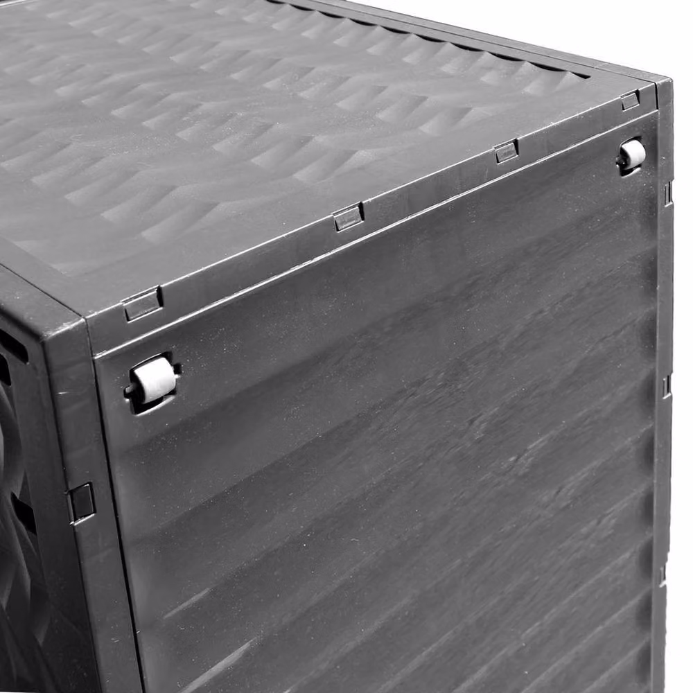 Havendro 320L Black Plastic Garden Storage Box with Wheels – 2