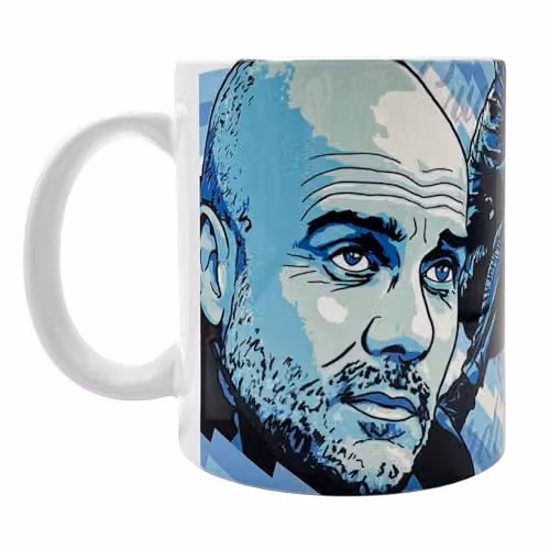Fan Originals Manchester City Pep Guardiola Ceramic Mug, Blue, 325 ml – 3