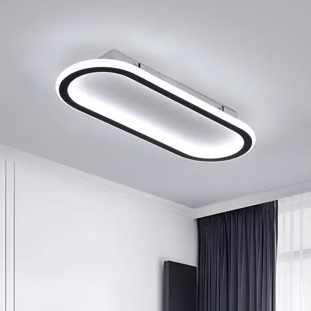 Goeco Modern LED Ceiling Light, 33W, 6500K Cool White, Black, Diameter: 40 cm – 1