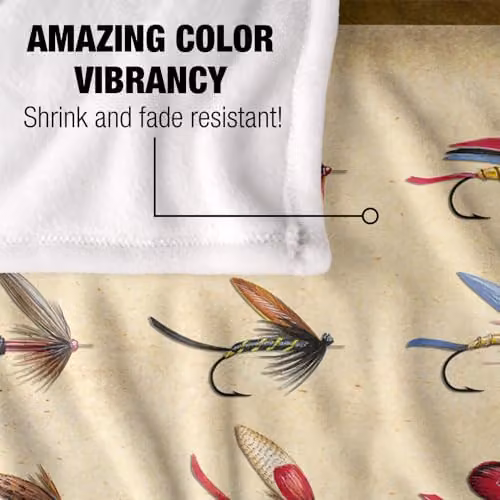 JQ Licensing American Sportfishing Saltwater Silky Touch Super Soft Fleece Throw Blanket, Multicolour, W: 91 cm, D: 147 cm – 3