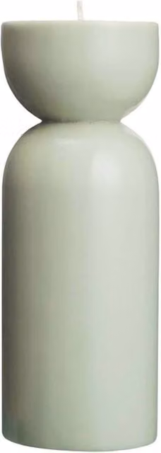 Originalhome Unscented Cotton Candle in Light Green, Height: 20 cm