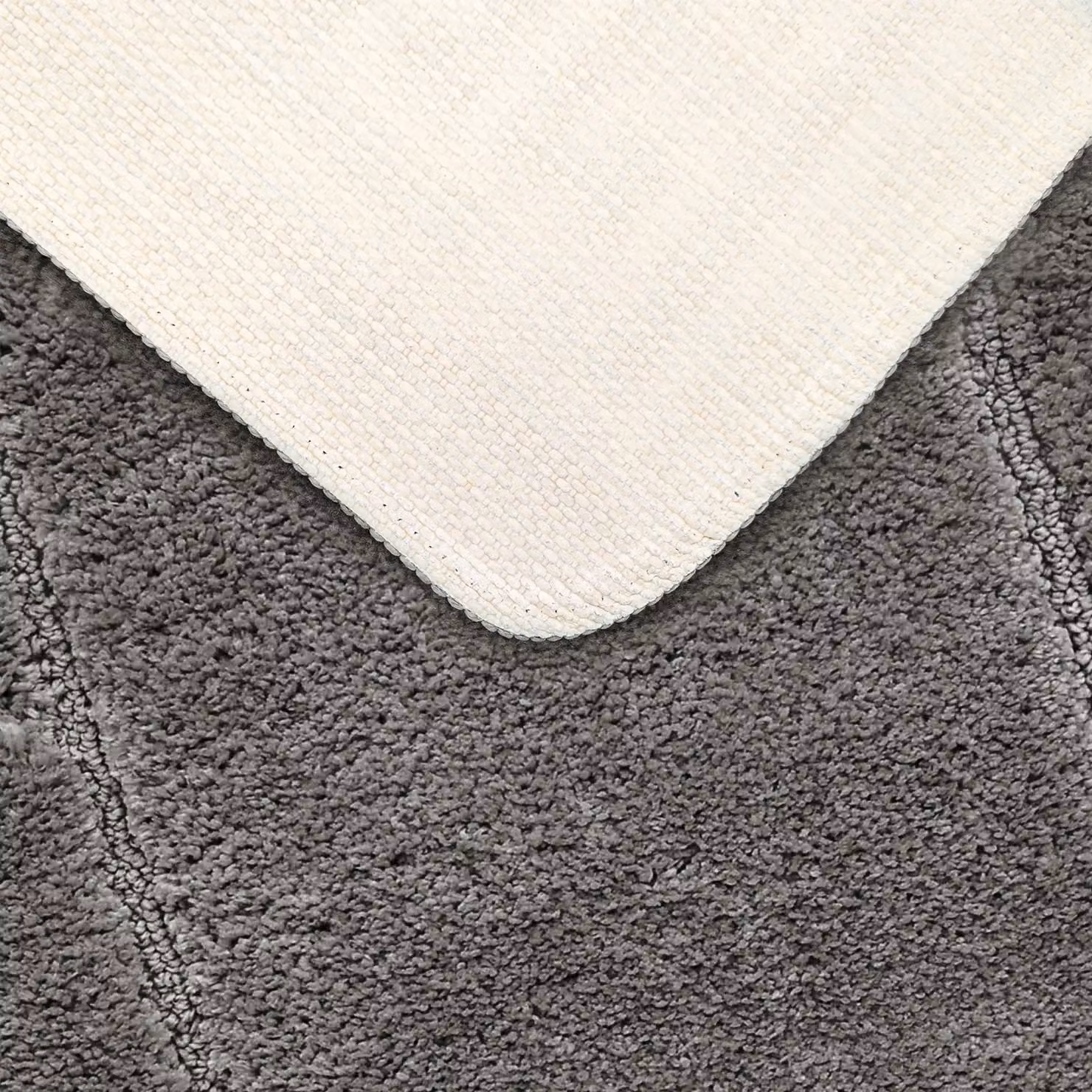 Velosso Mayfair Microfibre Cashmere Feel Non-Slip Bathmat in Grey – 2