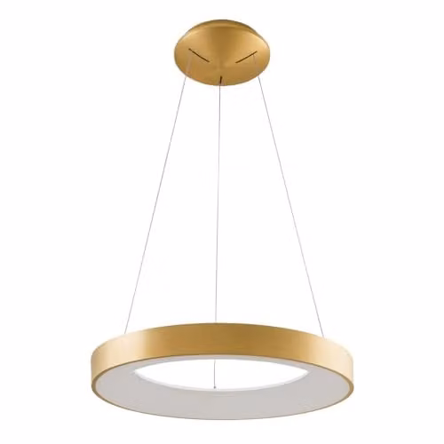 Netlighting Modern LED Ring Pendant Light in Gold/Brass with Warm White 3000K 2200lm – 1