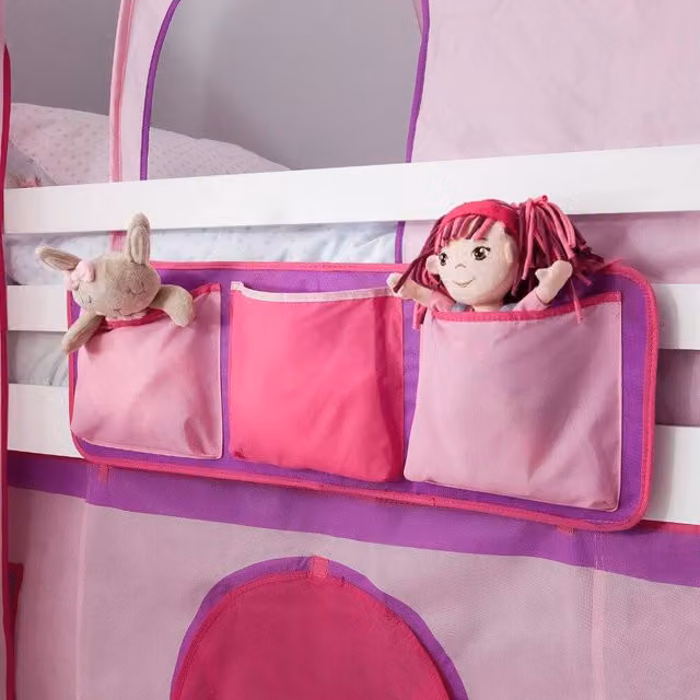 Nöa and Nani Noa & Nani Kids Bed Tidy 3 Pocket Pink NW Storage Organiser