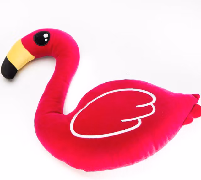 Coz-e-living Flamingo Pop up Pillow Cushion in Pink Velour