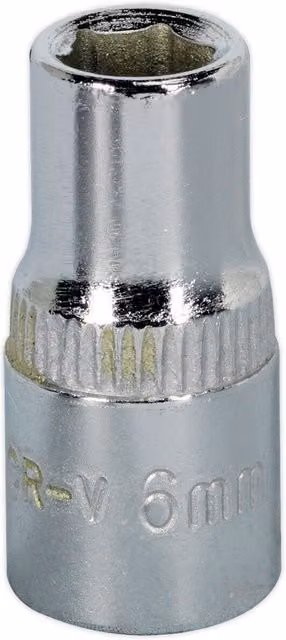 Loops 6mm Forged Steel Drive Socket 1/4 inch Square Drive in Silver Chrome Vanadium – 1