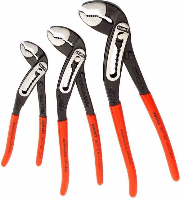 Knipex Alligator Water Pump Pliers, Pack of 3, Red