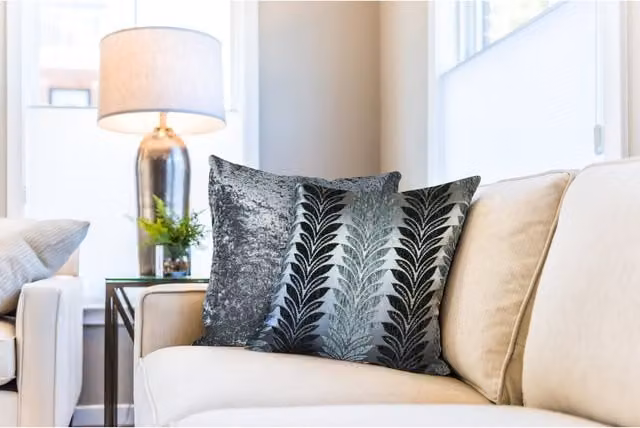NewEdgeBlinds Grey Chenille Square Cushion Cover