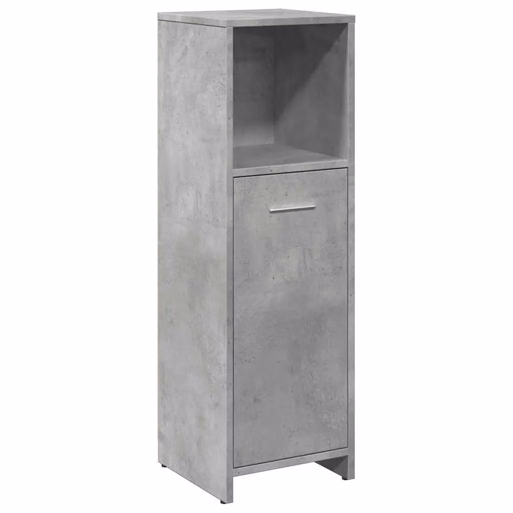 Berkfield Home Wall Mounted Bathroom Cabinet in Concrete Grey, W/D/H: 30 x 30 x 95 cm – 2