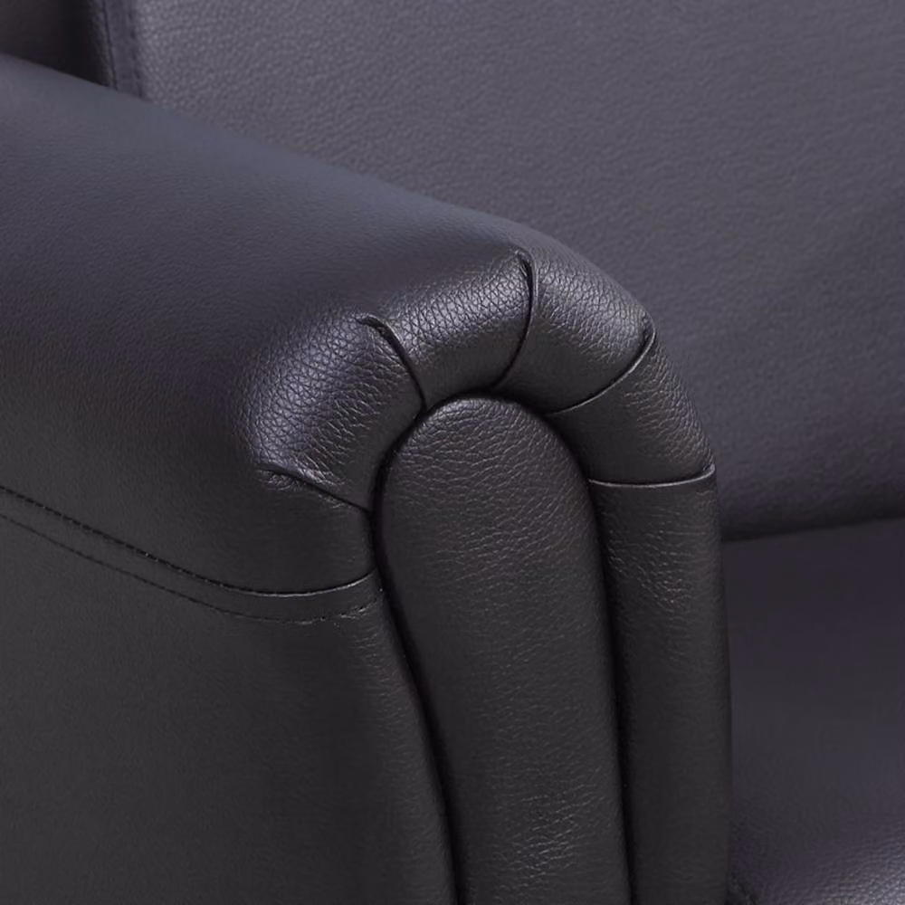 STILVORA Children's Armchair with Footstool in Black – 9