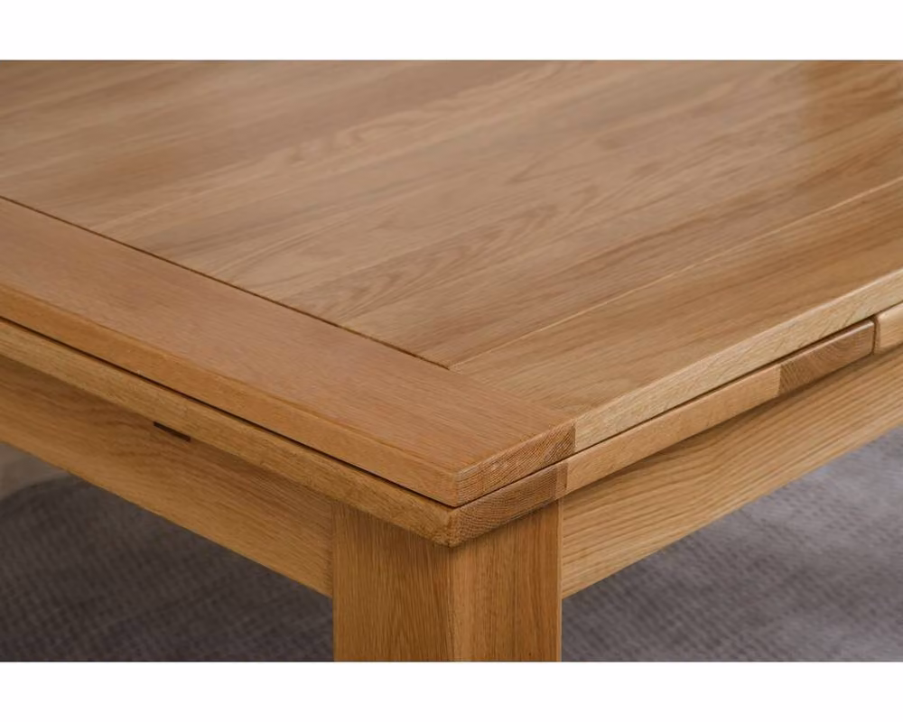 Thats Furniture Richmond Oak Extending Dining Table and 4 Washington Brown Leather Chairs – 2