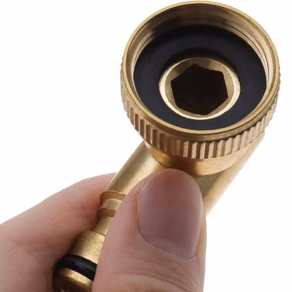 FLAVORA 3/4 inch BSP Brass Swivel Elbow Tap Connector in Gold – 3