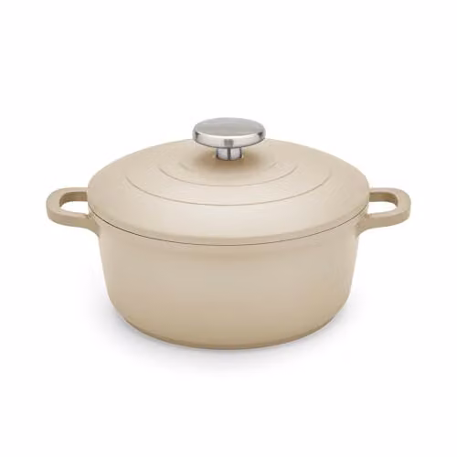 Morphy Richards Cast Aluminium Casserole with Ceramic Non-Stick Coating, 2.3 l, Beige, Oven Safe – 1