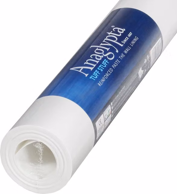 Anaglypta Tuff Stuff Paintable Lining Wallpaper in White