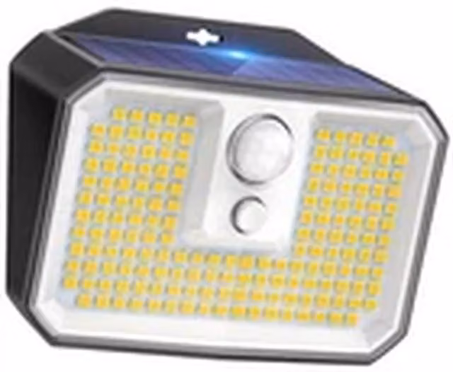 EONLION Solar Powered Motion Sensor LED Wall Light with 168 LEDs in Black – 1