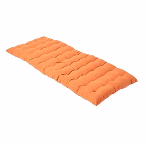 Homescapes 2 Seater Garden Bench Cushion in Orange, W: 108 cm, D: 42 cm